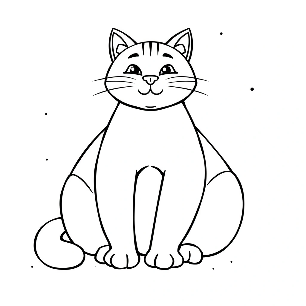 Kolorowanka — kotek do kolorowania - Kolorowanki - Dzień Kota (międzynarodowy)