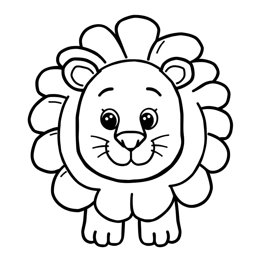 Kolorowanka - twarz lwa - Kolorowanki - Dzień Lwa