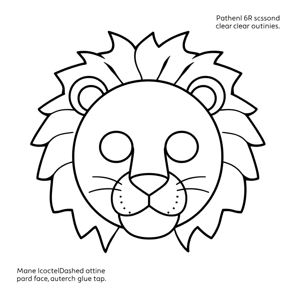 Szablon maski lwa (do druku) - Szablony - Dzień Lwa