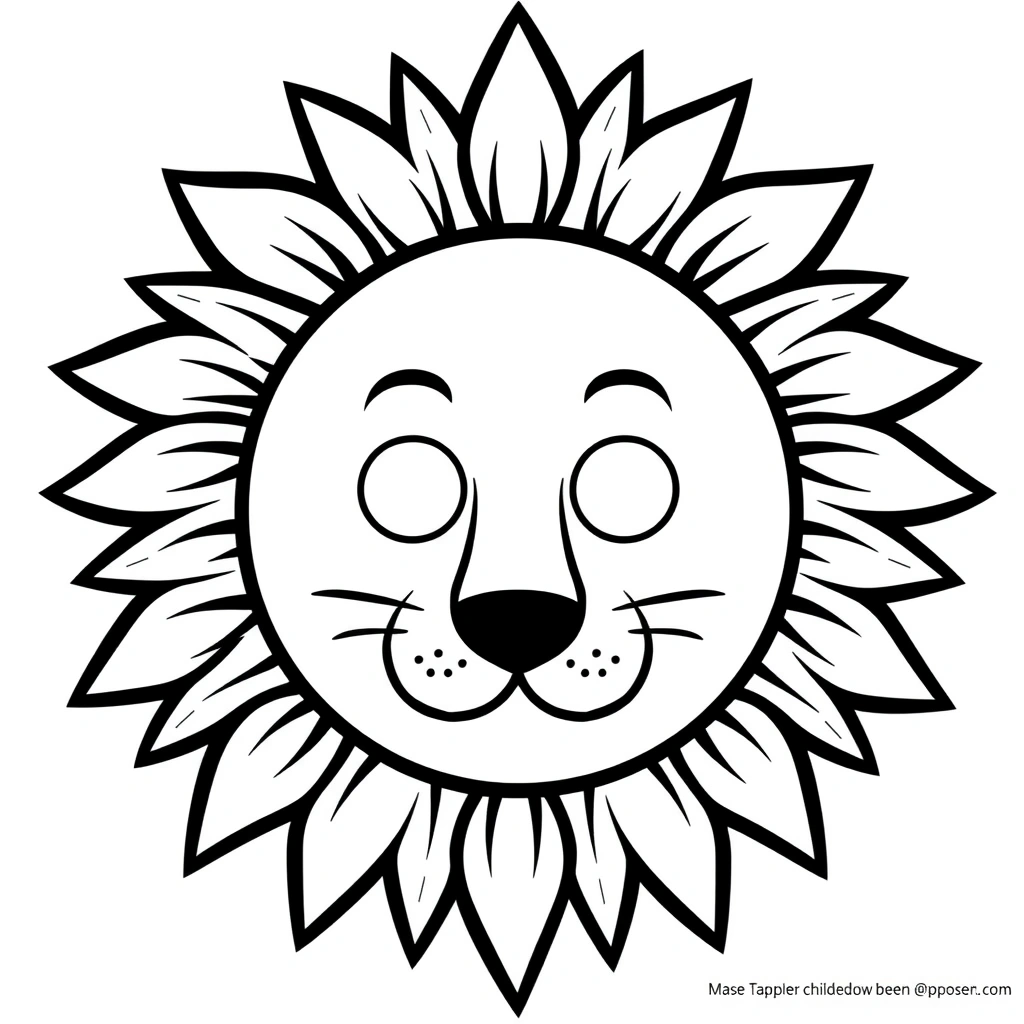 Szablon maski lwa (do druku) - Szablony - Dzień Lwa