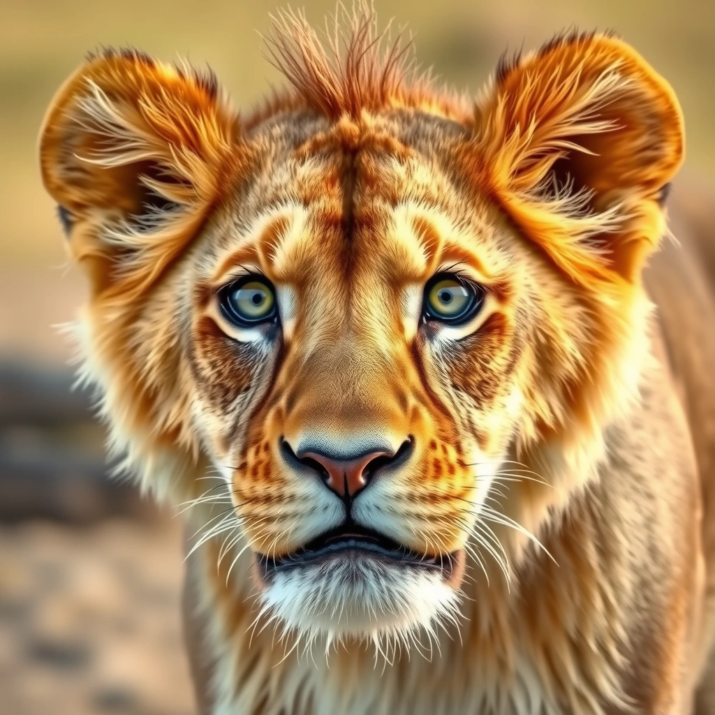 Zdjęcie lwa (realistyczne) - Materiały - Dzień Lwa