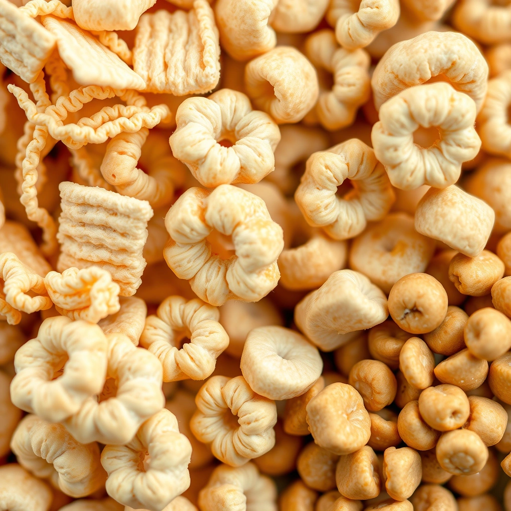 Zbliżenia struktur płatków - Materiały - Dzień Płatków Śniadaniowych