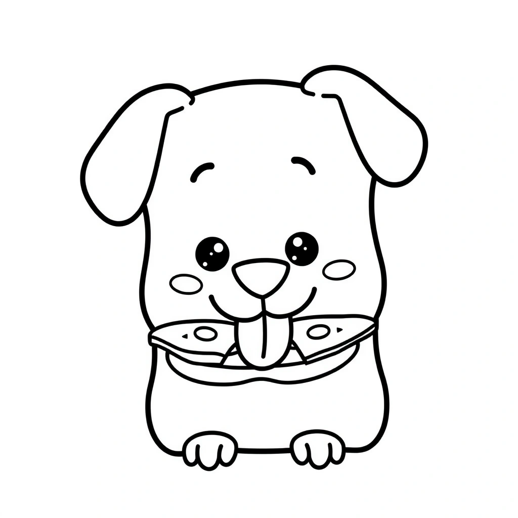 Kolorowanka: Kanapka-kundelek - Kolorowanki - Dzień Kundelka