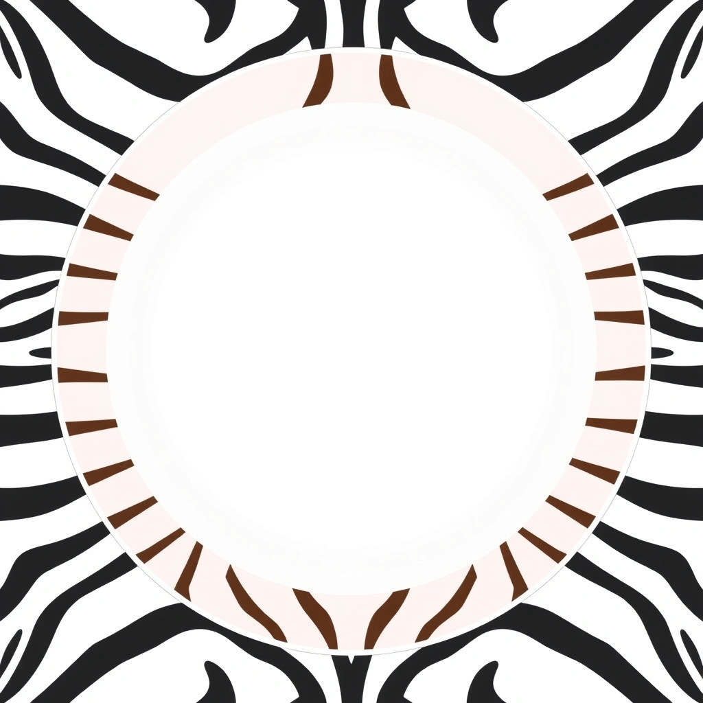 Szablon talerzyka / podkładki z motywem zebry - Szablony - Dzień Zebry