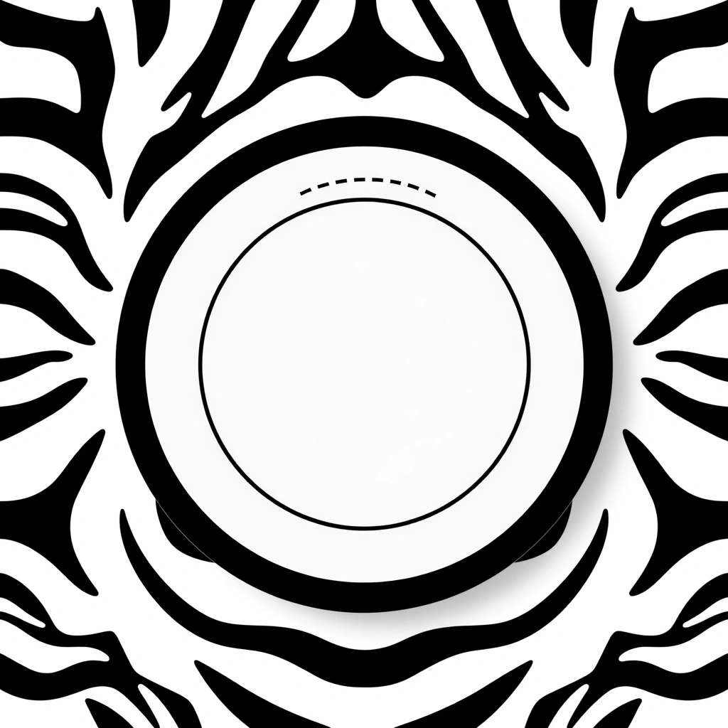 Szablon talerzyka / podkładki z motywem zebry - Szablony - Dzień Zebry