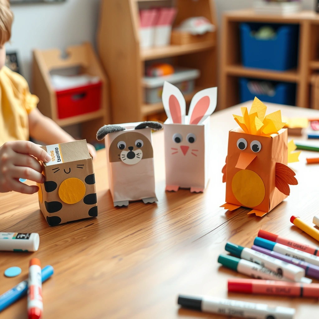 Zdjęcie inspiracyjne — gotowe zwierzątka z pudełek - Materiały - Dzień Zwierząt