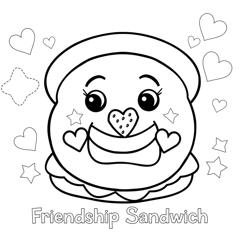 Kolorowanka — Owocowa buźka - Kolorowanki - Międzynarodowy Dzień Przyjaźni