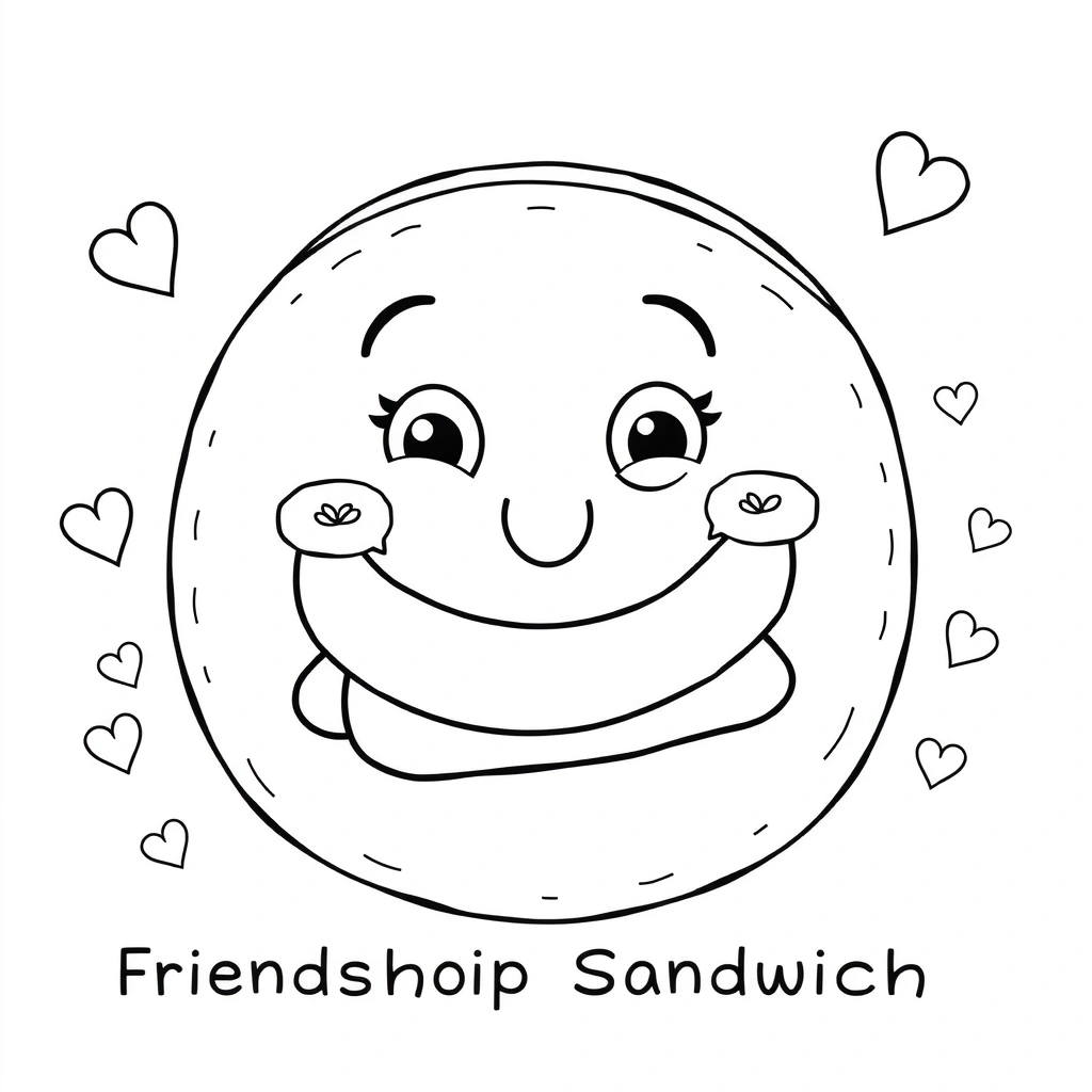 Kolorowanka — Owocowa buźka - Kolorowanki - Międzynarodowy Dzień Przyjaźni