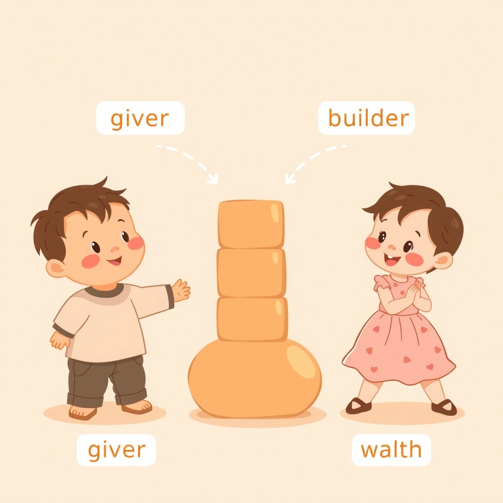 Ilustracja — budowanie w parze (model współpracy) - Materiały - Dzień Czekolady (kwiecień)