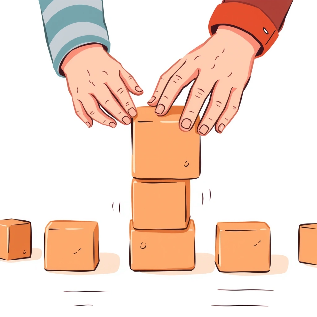 Ilustracja — ćwiczenie chwytu (zbliżenie rąk) - Materiały - Dzień Czekolady (kwiecień)