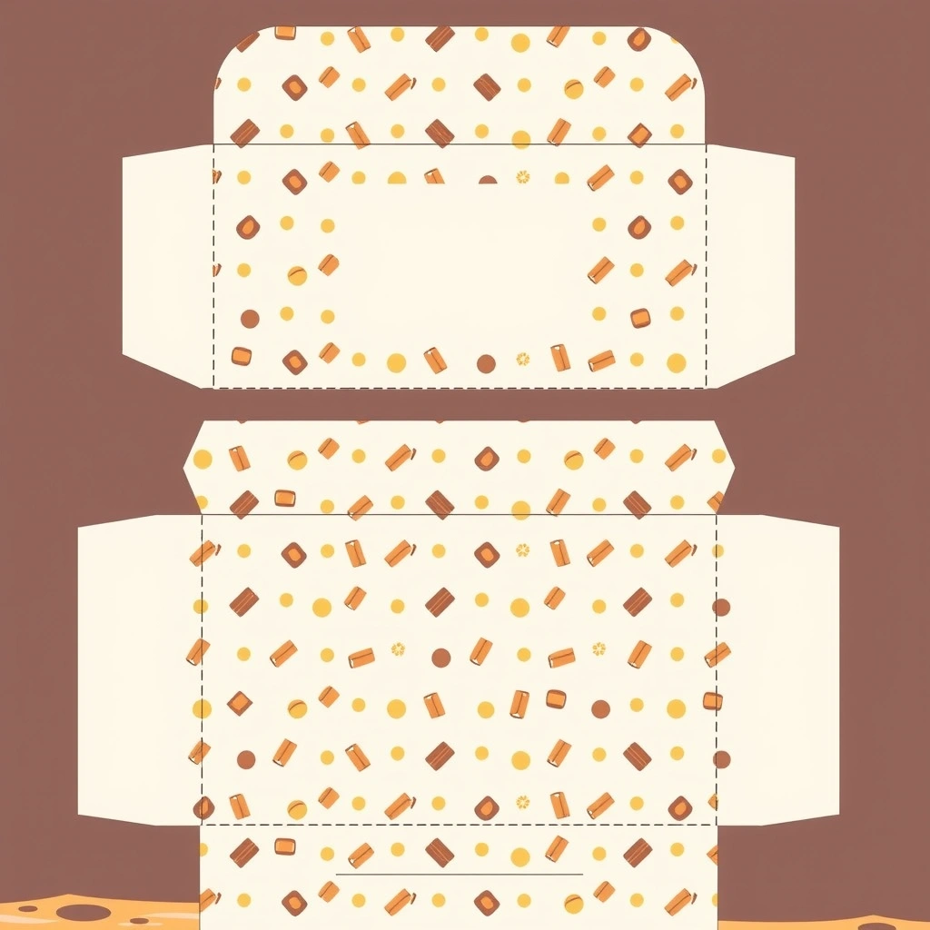 Szablon — opakowanie pudełka (brązowa oklejka) - Szablony - Dzień Czekolady (kwiecień)