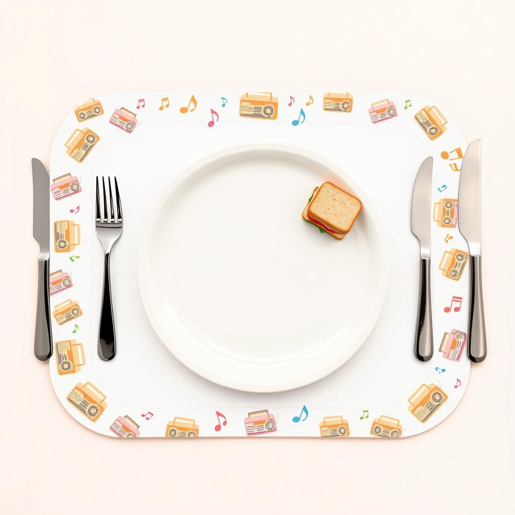 Podkład/placemat do komponowania kanapeczek - Szablony - Dzień Radia (kwiecień)