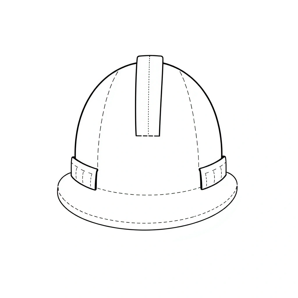 Szablon papierowego kasku (do wydruku) - Szablony - Dzień Górnika - Barbórka