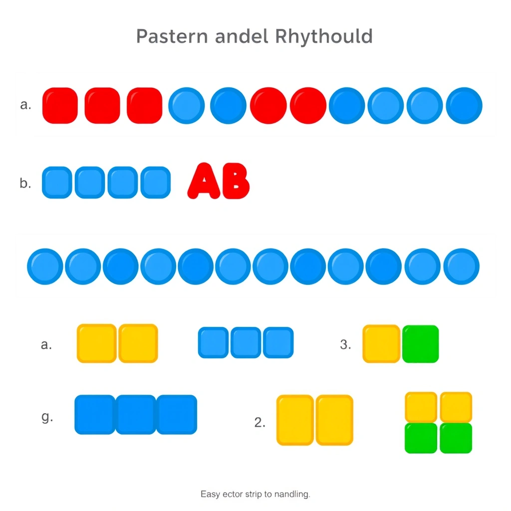 Paski wzorów AB i rytmy - Szablony - Dzień Tabliczki Mnożenia (listopad)