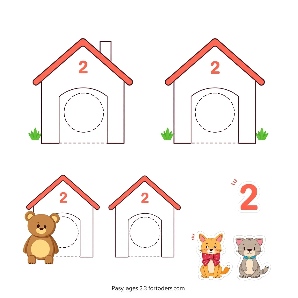 Szablony 'Domki dla zwierzątek' - Szablony - Dzień Tabliczki Mnożenia (listopad)