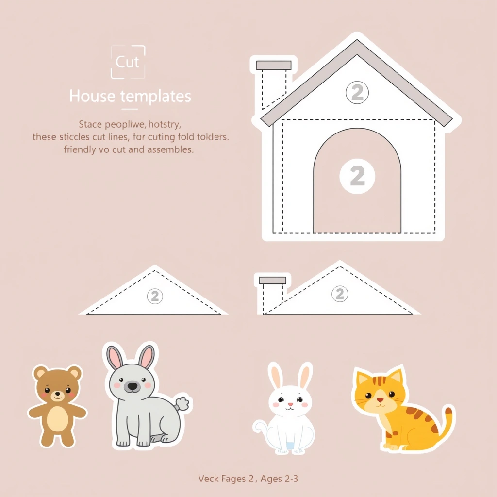 Szablony 'Domki dla zwierzątek' - Szablony - Dzień Tabliczki Mnożenia (listopad)