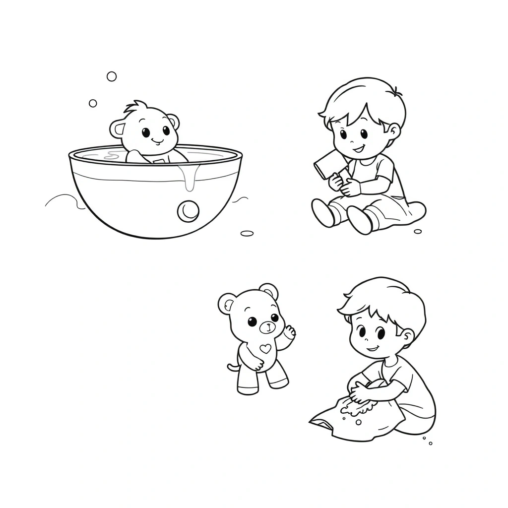 Kolorowanka: Pluszaki badacze - Kolorowanki - Dzień Pluszaka