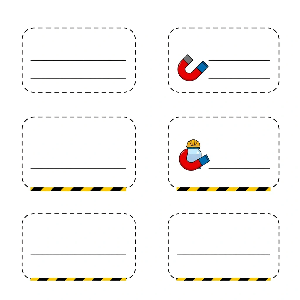 Szablony etykiet: pudełko 'kopalnia' i pojemniki - Szablony - Dzień Górnika - Barbórka