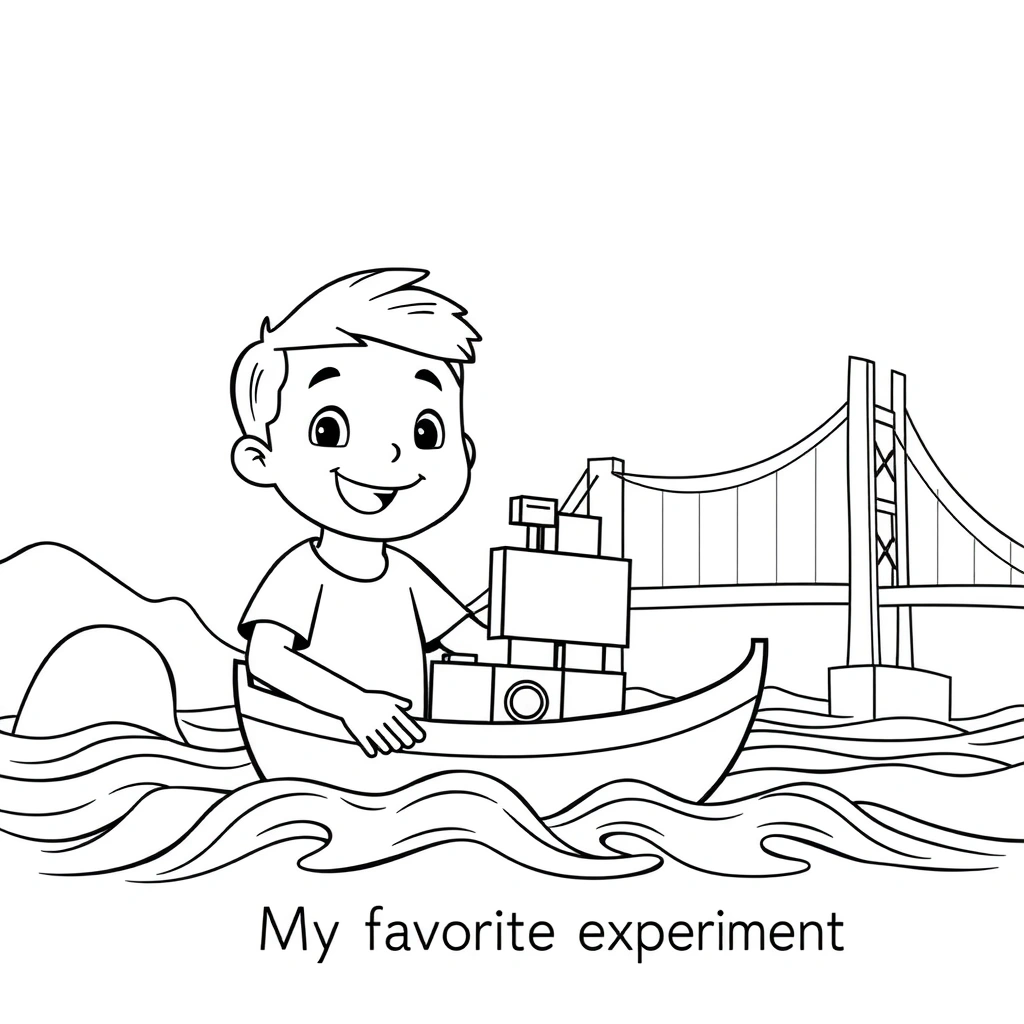 Kolorowanka — Klocki i łódka - Kolorowanki - Międzynarodowy Dzień Lego