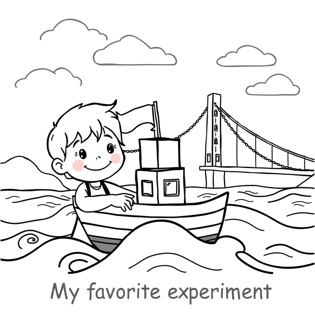 Kolorowanka — Klocki i łódka - Kolorowanki - Międzynarodowy Dzień Lego