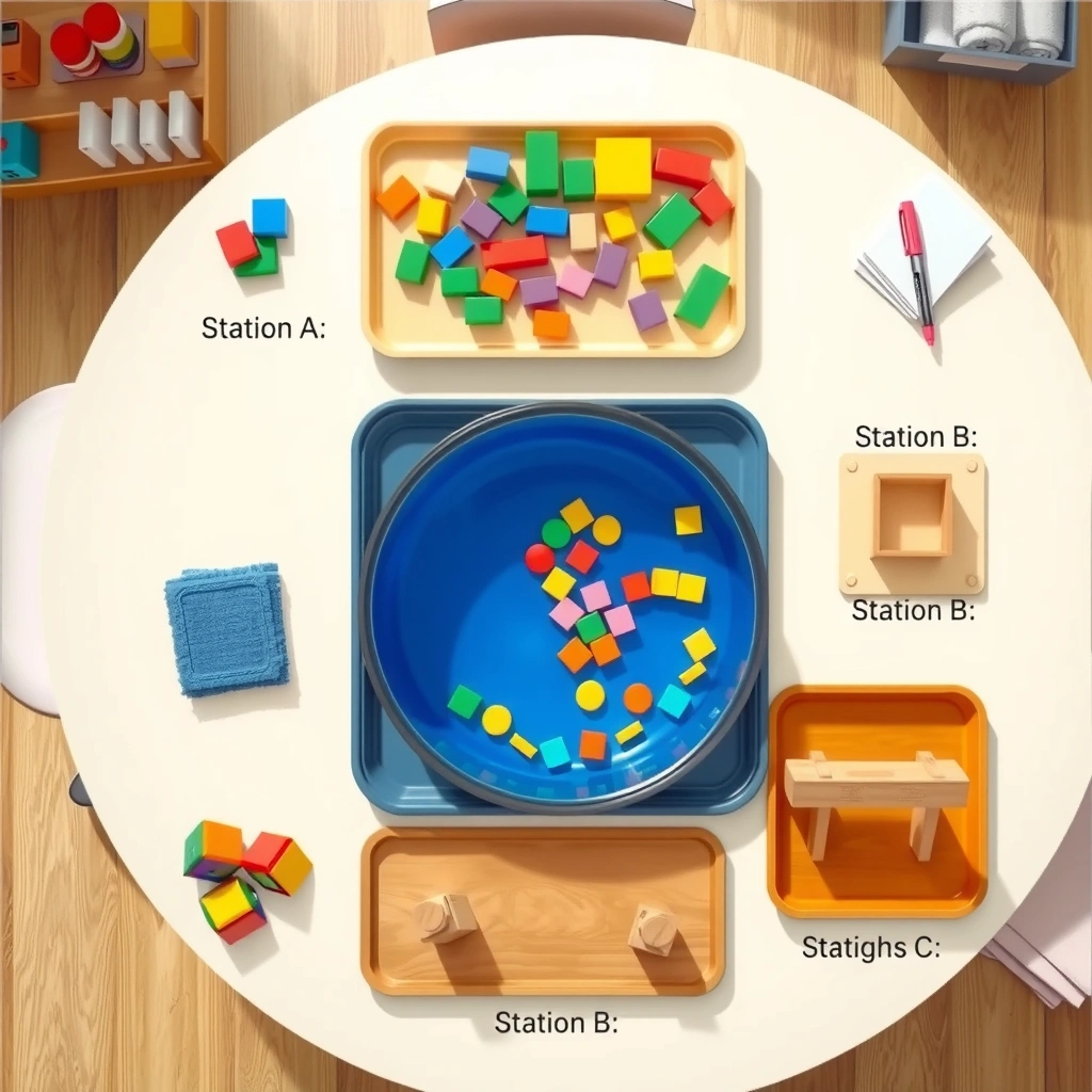 Zdjęcie materiałów i stołów (do instrukcji przygotowania) - Materiały - Międzynarodowy Dzień Lego