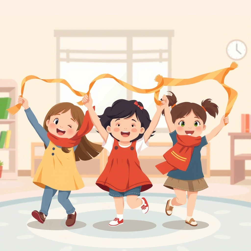 Scena zabawy z wstążkami - Materiały - Dzień Chleba