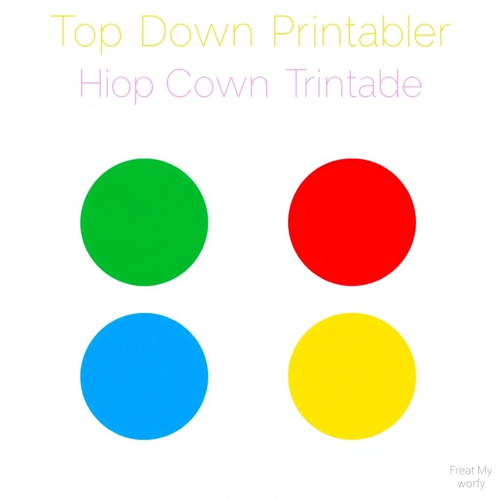 Karty kolorów na podłogę - Szablony - Andrzejki