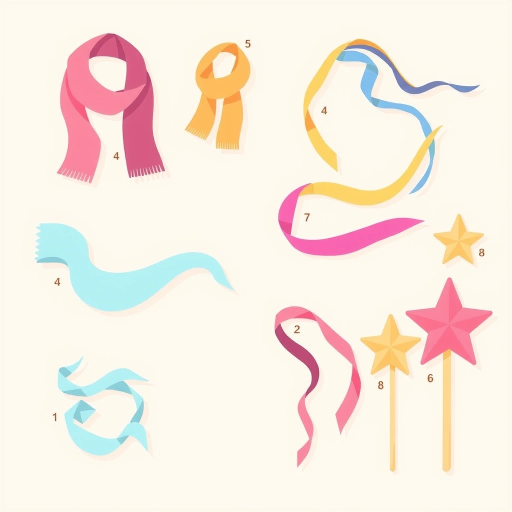 Rekwizyty: kolorowe chustki i gwiazdki na patyczkach - Szablony - Andrzejki