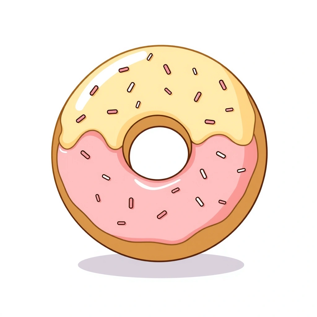 Duża ilustracja pączka (powitanie) - Materiały - Tłusty Czwartek