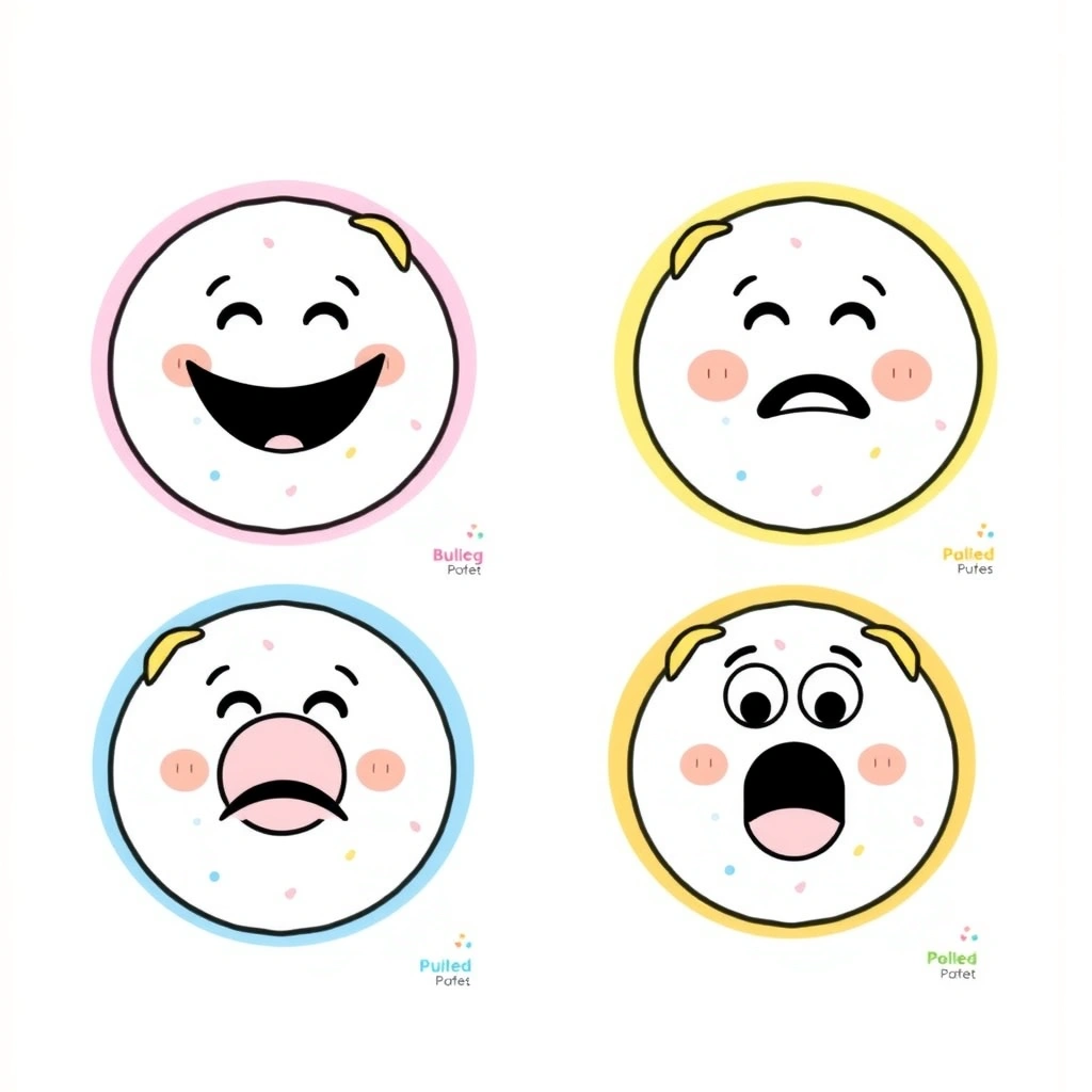 Szablony kart emocji w formie pączków - Szablony - Tłusty Czwartek