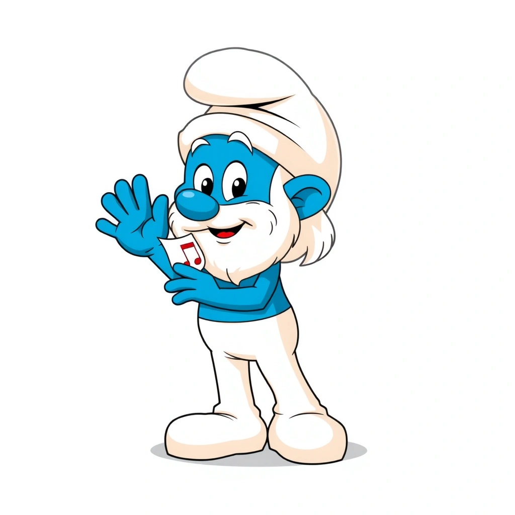 Ilustracja Smerfa do pokazania (figurka/print) - Materiały - Dzień Smerfa