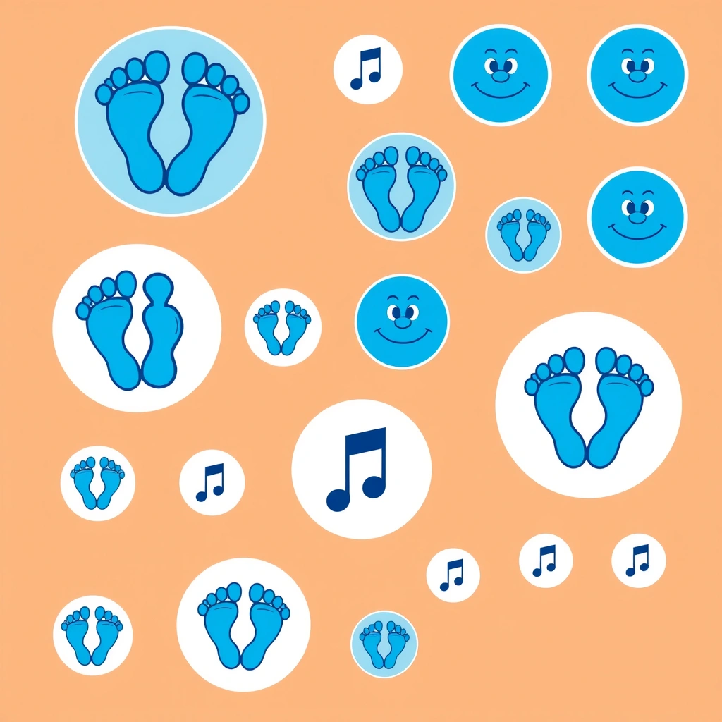 Szablony znaczników podłogowych i naklejek - Szablony - Dzień Smerfa