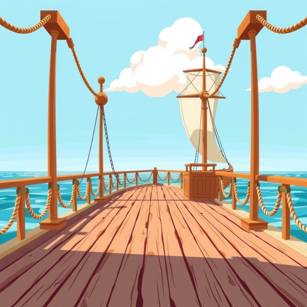 Tło sceny: Pokład statku - Materiały - Dzień Piratów