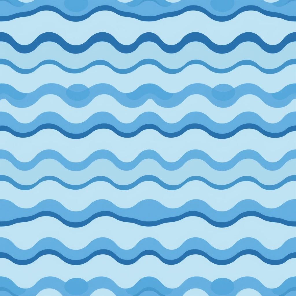 Wzór taśmy podłogowej — linia fal - Szablony - Dzień Piratów