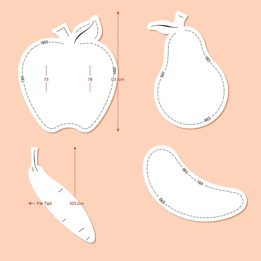 Szablony dużych owoców na karton (do wycięcia) - Szablony - Dzień Owoców i Warzyw
