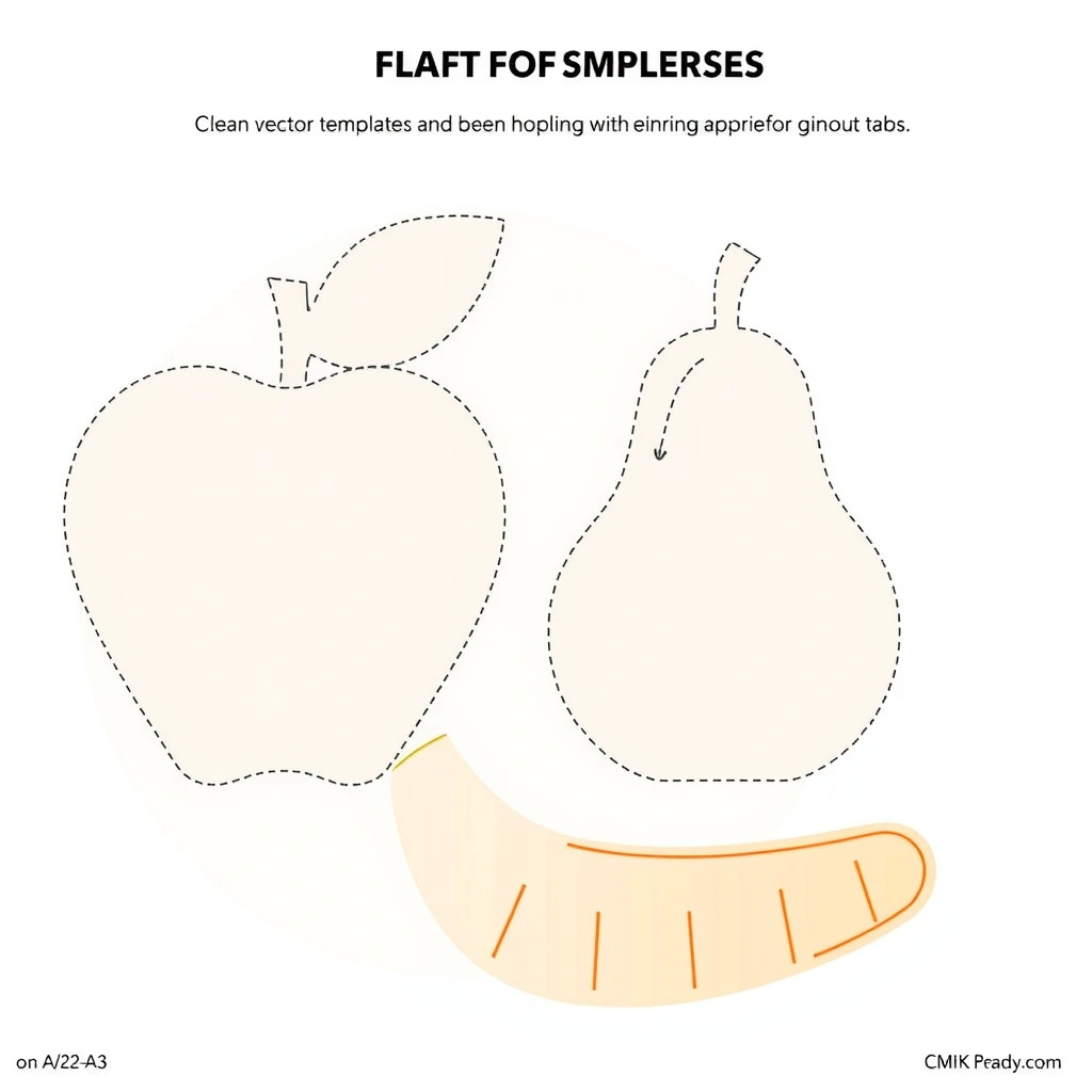 Szablony dużych owoców na karton (do wycięcia) - Szablony - Dzień Owoców i Warzyw