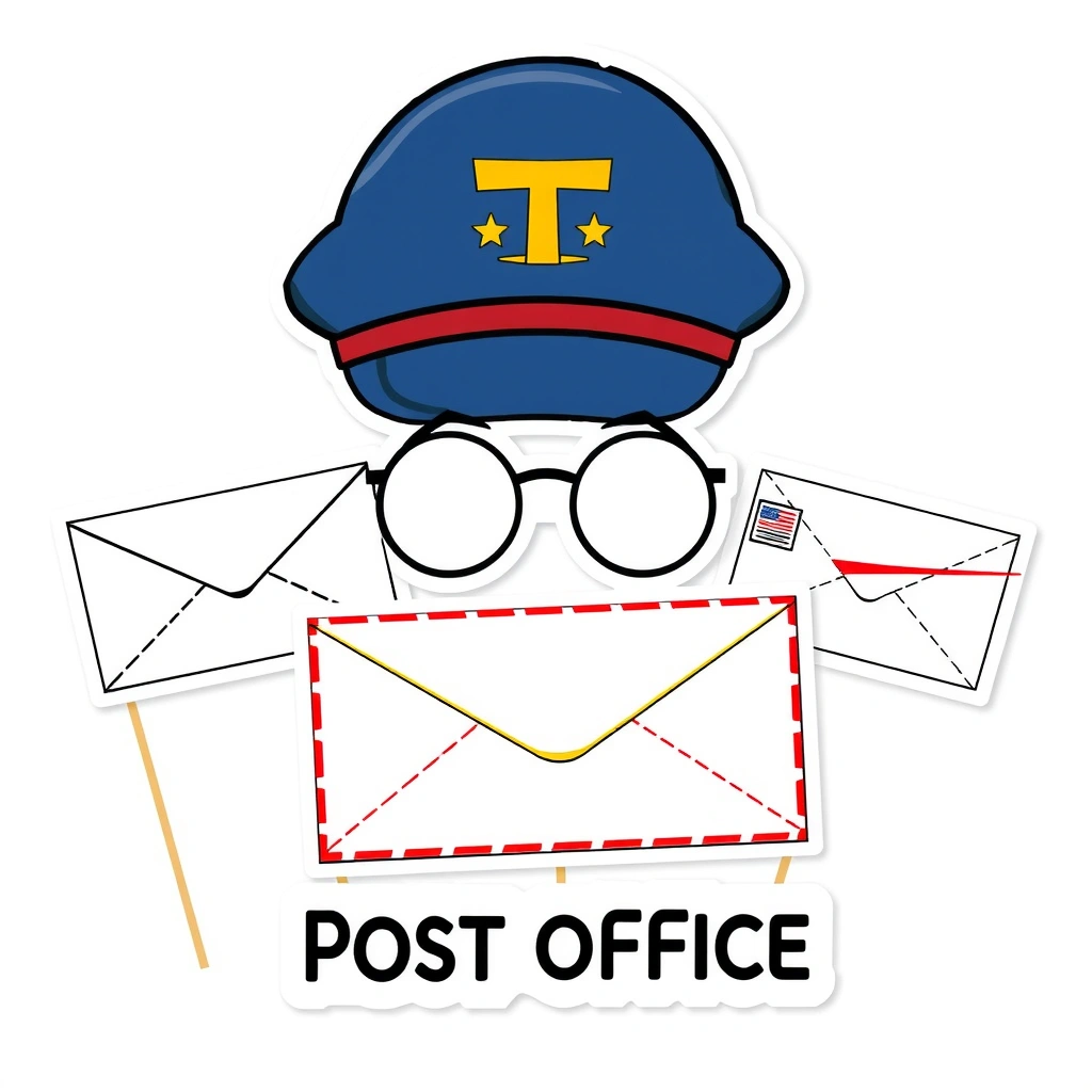 Fotobudka / rekwizyty do zdjęć (print & cut) - Szablony - Dzień Poczty Polskiej