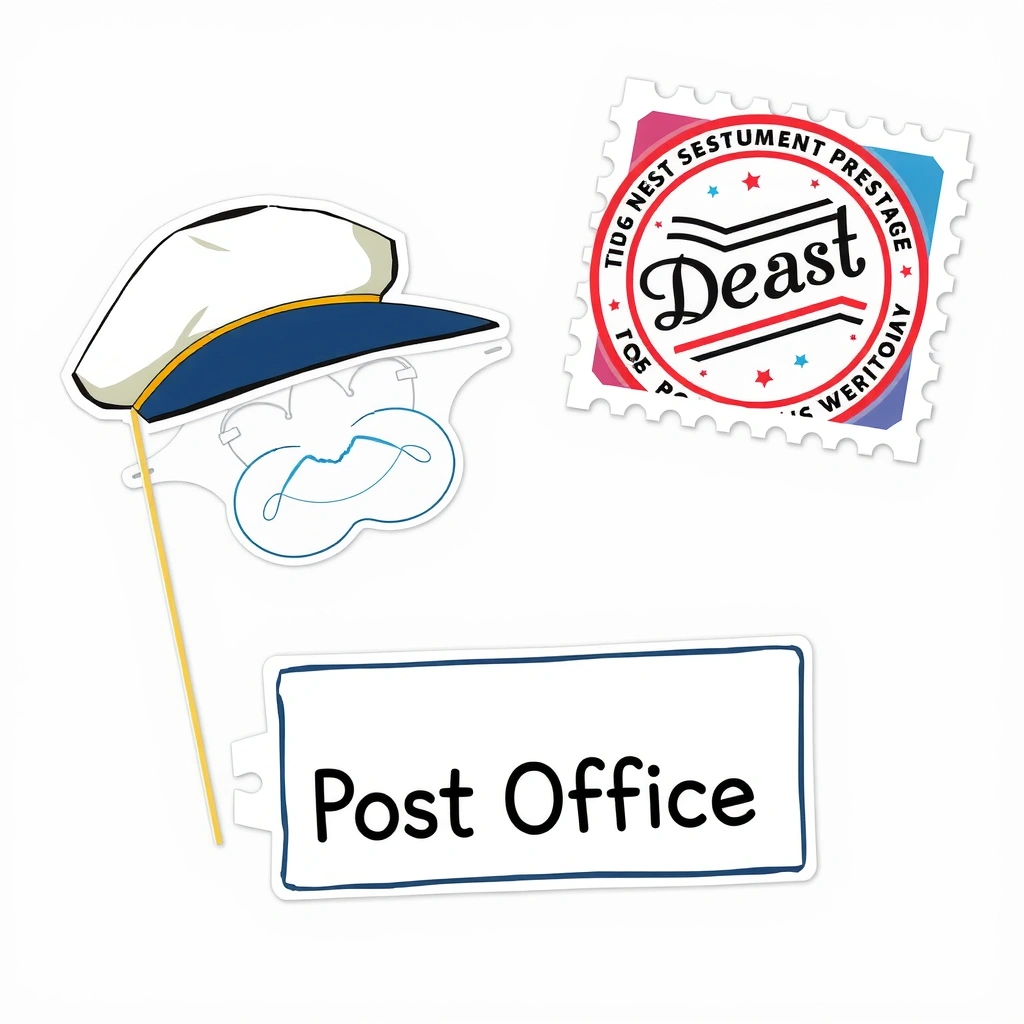 Fotobudka / rekwizyty do zdjęć (print & cut) - Szablony - Dzień Poczty Polskiej