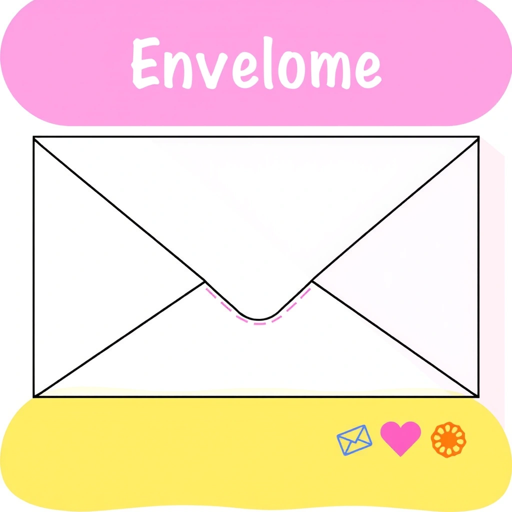 Szablon papierowej koperty do składania - Szablony - Dzień Poczty Polskiej