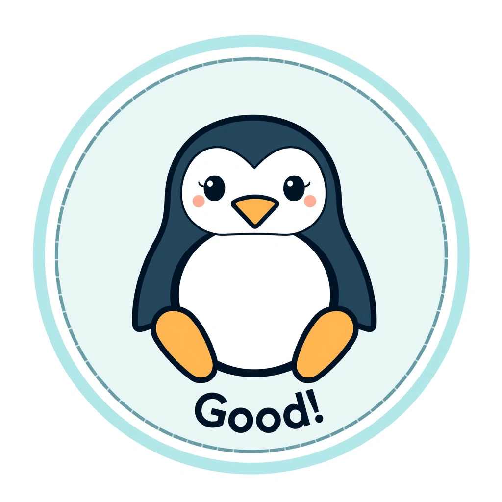 Szablon naklejki/stempelka — znaczek pingwina - Szablony - Dzień Pingwina