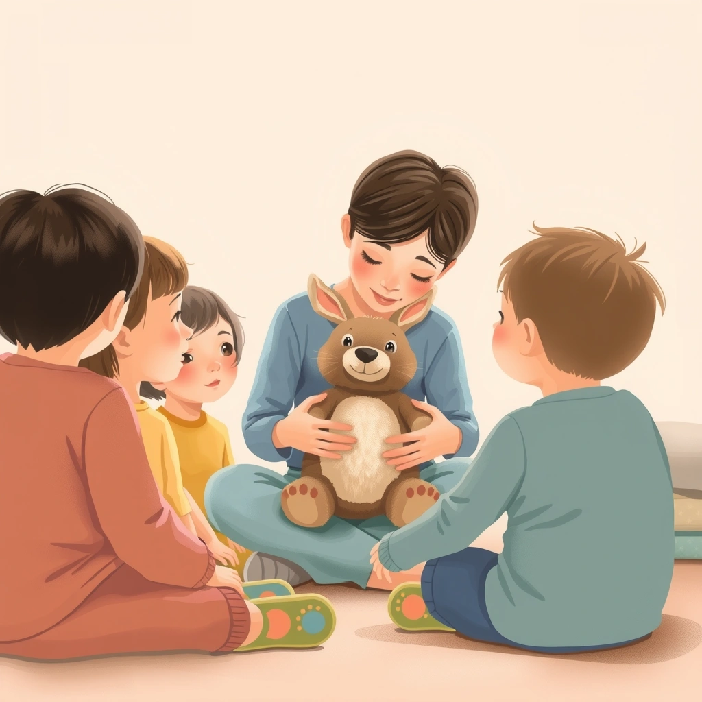 Ilustracja Opowieści Szeptanej z Maskotkami - Materiały - Dzień Postaci z Bajek (alt)