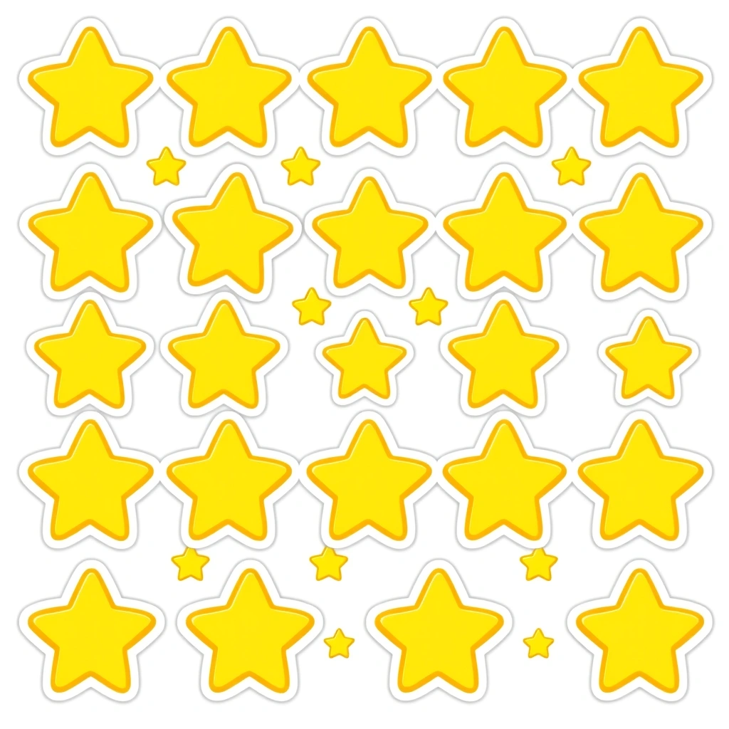 Arkusz naklejek - żółte gwiazdki - Szablony - Dzień Unii Europejskiej