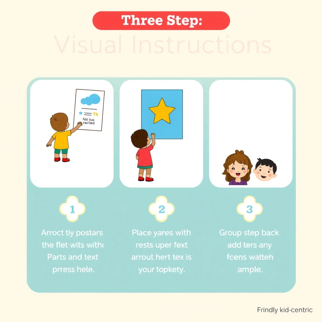 Grafika instrukcyjna - jak przyklejać gwiazdkę (krok po kroku) - Szablony - Dzień Unii Europejskiej