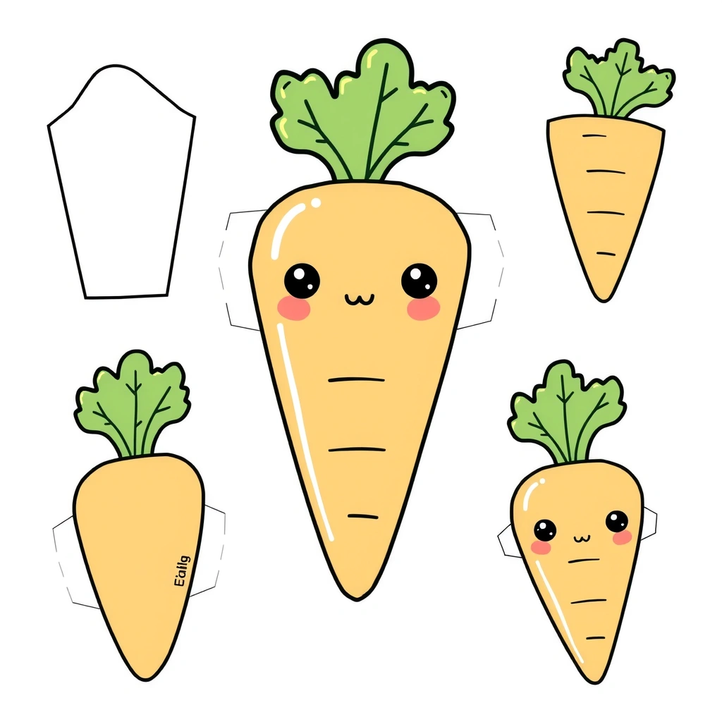 Pacynka marchewka — szablon do wydruku - Szablony - Dzień Marchewki