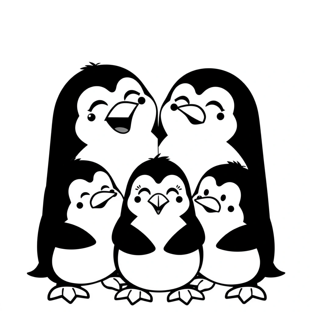 Kolorowanka – pingwinowe emocje - Kolorowanki - Dzień Pingwina