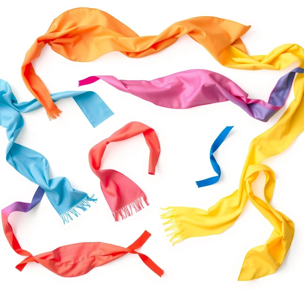 Chusteczki i wstążki — elementy sensoryczne - Materiały - Karnawał