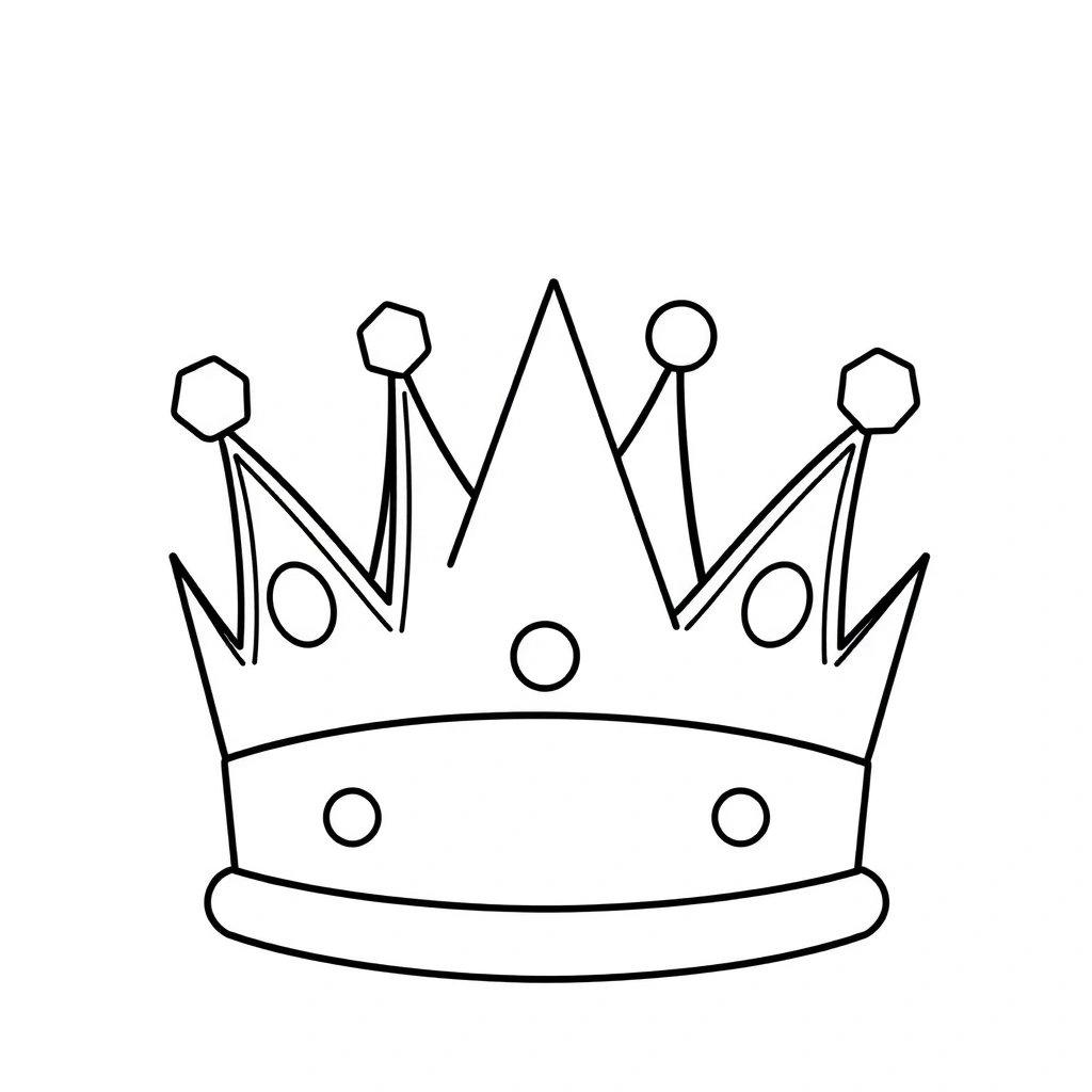 Kolorowanka — korona do pokolorowania - Kolorowanki - Karnawał