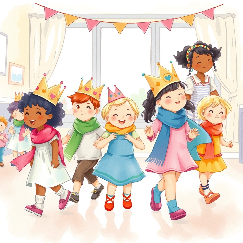 Parada karnawałowa — scena z dziećmi - Materiały - Karnawał