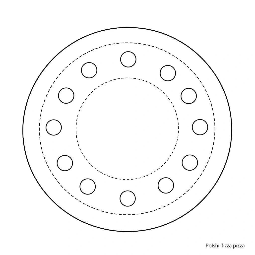 Szablon 'Mała pizza' — baza (papierowy talerzyk) - Szablony - Dzień Pizzy (luty)