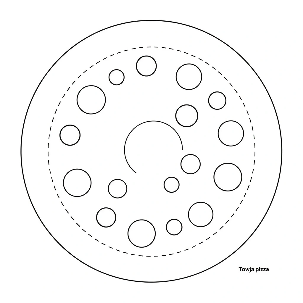 Szablon 'Mała pizza' — baza (papierowy talerzyk) - Szablony - Dzień Pizzy (luty)